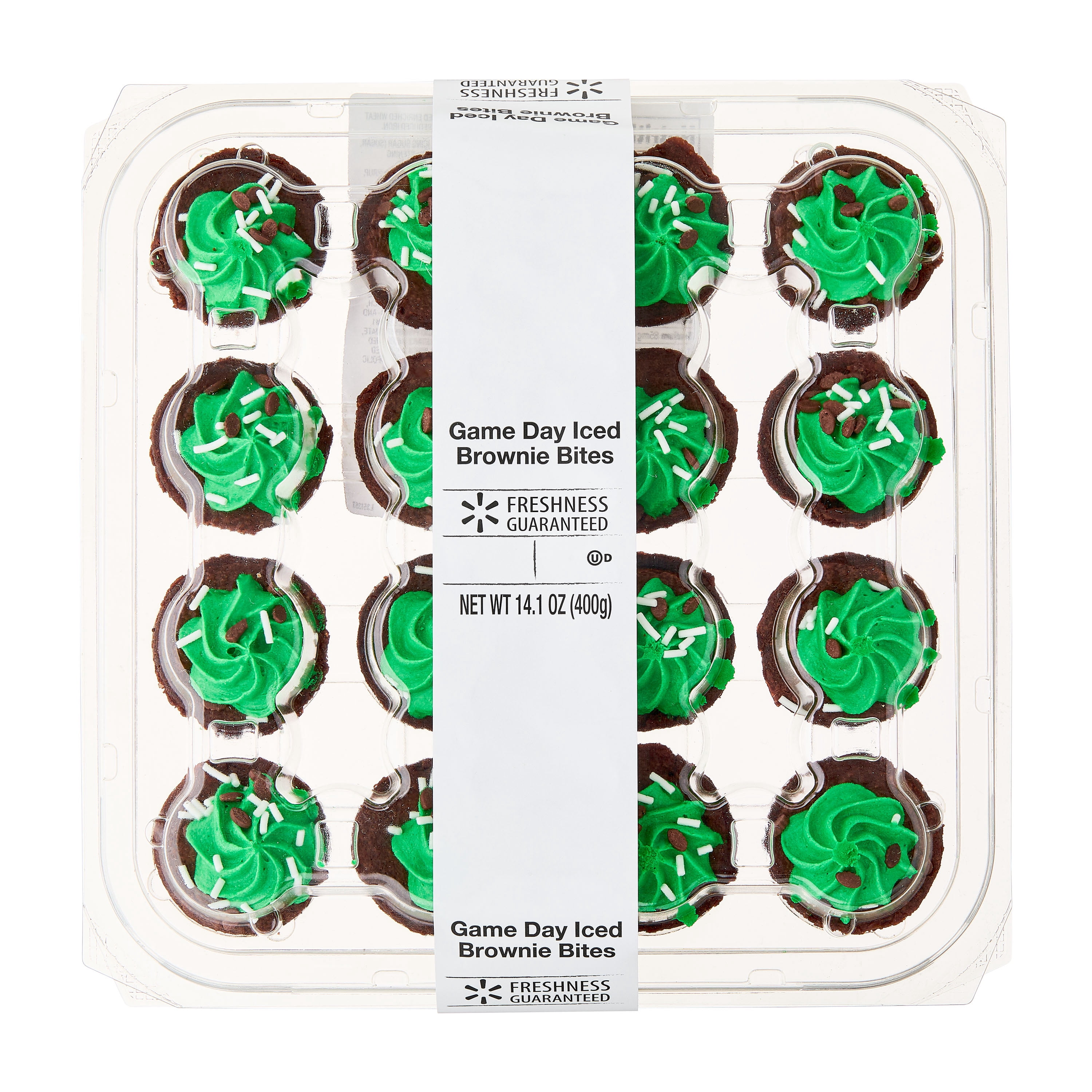 Freshness Guaranteed Game Day Iced Brownie Bites, 14.1 oz, 12 Count (Baked Fresh, Sweet Dessert)