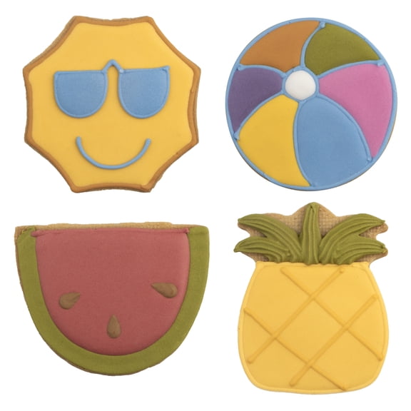 Freshness Guaranteed Tropical Vibes Hand-Decorated Ready-to-Eat Pre-Baked Vanilla Sugar Cookies, 2.2 oz, 1 Count