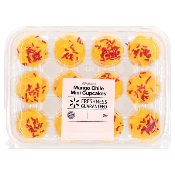 Freshness Guaranteed Mango Chile Mini Cupcakes, 10 oz, 12 Count (Baked, Shelf Stable)