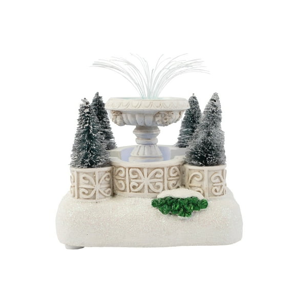 FG Square Christmas Village Accessory - Lightup Fountain