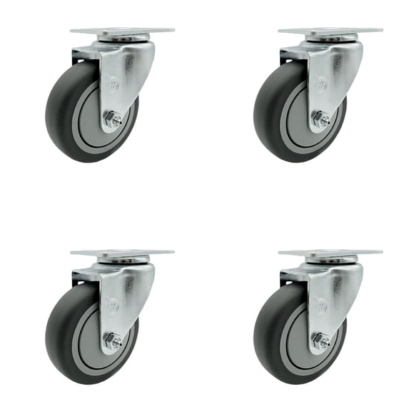 FG25656 Rubbermaid Cube Utility Truck Quiet Replacement Swivel Caster – Set of 4