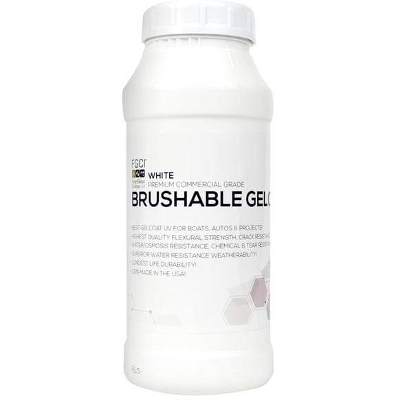 FGCI Brushable Marine Fiberglass Polyester Gelcoat | 1 Quart