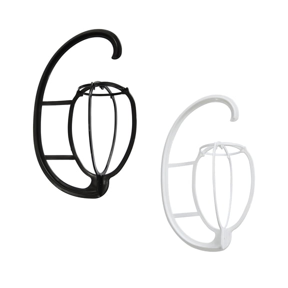 FGERFE-1 Pc 15 Inches Hanging Wig Stand Portable Wig Hanger Plastic Holder Styling Display Tool for Women (White)