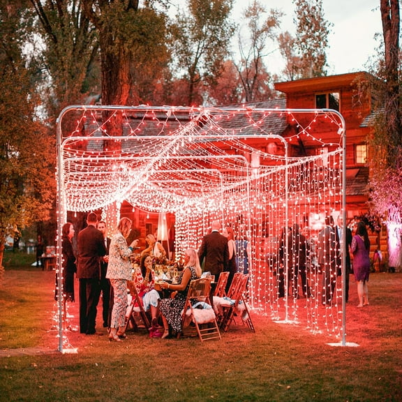 FGERFE-200 LED Red Christmas Lights, 66ft Red String Lights 8 Modes Clear Wire, Connectable Waterproof Plug in Twinkle Fairy Light for Tree Bedroom Indoor Outdoor Christmas Decorations