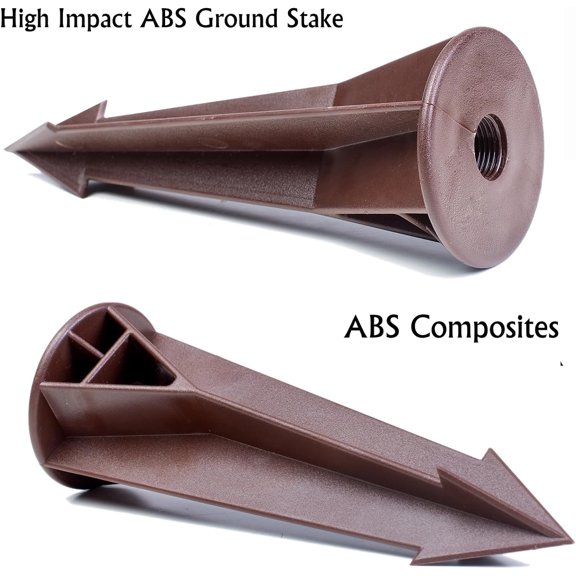 FGERFE-ABS Plastic Ground Stake Spike Replacement for Low Voltage Landscape LightOutdoor Garden Spotlight Pathway Flood Light,1/2"-14 NPSM Thread