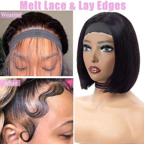 FGERFE-Adjustable Elastic Bands for Wigs and Lace Frontals - 4 Pcs Melt-Resistant Grip Bands, Edge Wraps to Lay Edges and Keep Wigs in Place