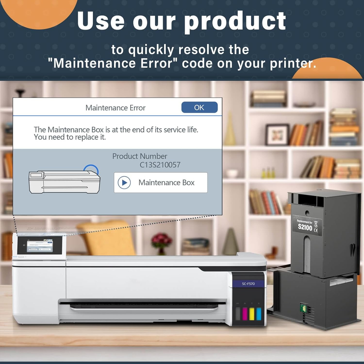 Maintenance Box Tank Replacement For Epson SureColor SC-F570/T3170/T5170 Printers - C13S210057/SC13MB
