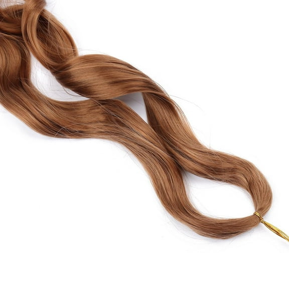 FGERFE-French Curly Braiding Hair,14 Inch Loose Wavy 8 Pack Bouncy French Curl Braiding Hair Extensions Synthetic Crochet Hair Extensions (#30, 14 Inch (pack of 8))