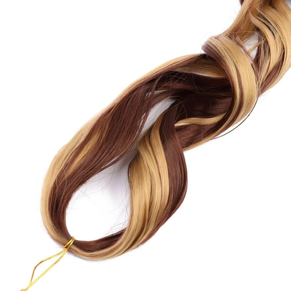FGERFE-French Curly Braiding Hair,24 Inch Loose Wavy 8 Pack Bouncy French Curl Braiding Hair Extensions 75g/Pack Synthetic Crochet Hair Extensions (P33/27#, 24 Inch (pack of 8))