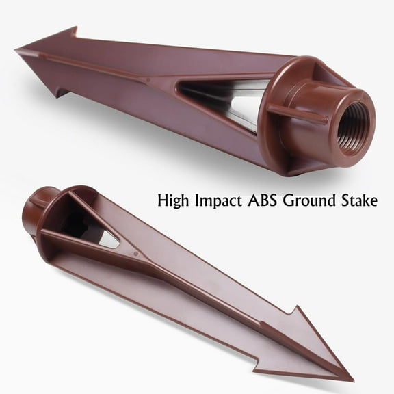 FGERFE-Ground Spike Stake Replacement for Low Voltage Landscape Lighting Spot Path Flood Lights with 1/2-14 NPT Thread, High-Impact ABS Construction