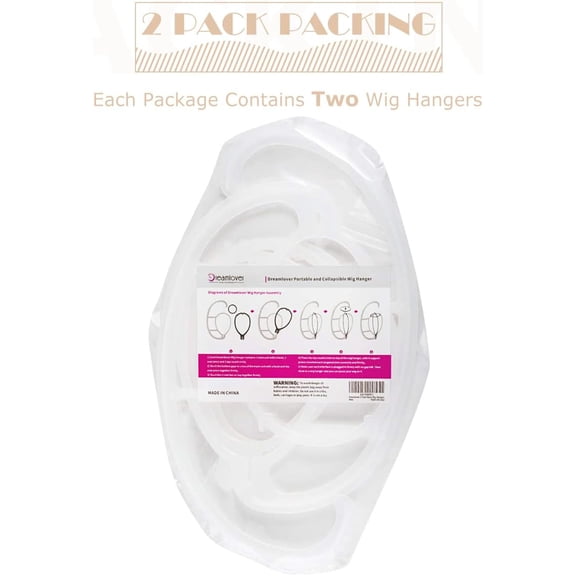 FGERFE-Hanging Wig Stands, Wig Hangers, 2 Sets