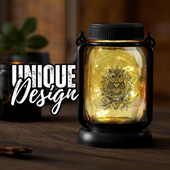 FGERFE-Solar Lanterns Gifts, 3-in-1 Solar Lights Outdoor Decor Lanterns with Stake for Yard Lawn Garden Decor - Owl Gifts