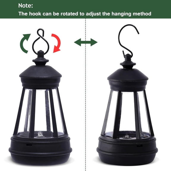 FGERFE-Solar Outdoor LED Hanging Lantern Light Garden Accessories Waterproof Rplacement Solar Light Parts Decor Lamp for Outdoor Statues DIY Fairy Garden Patio Lawn Yard Pathway Porch(Lantern)