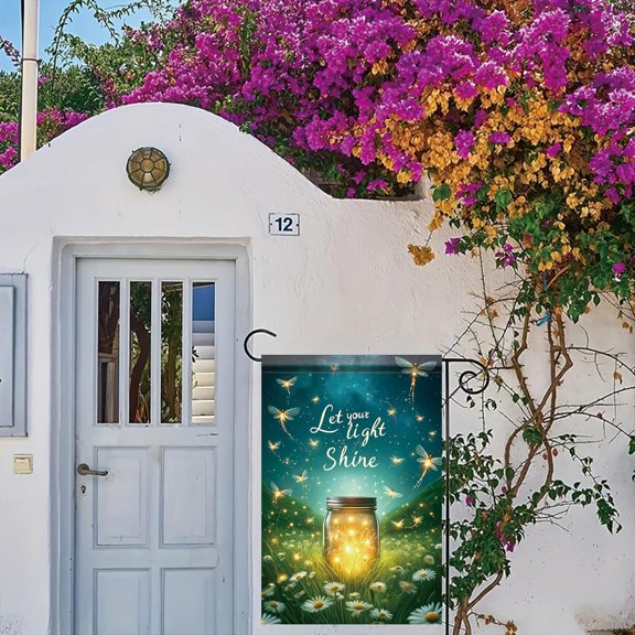 FGERFE-Spring Summer Garden Flag 12x18 Double-Sided Let Your Light Shine SummerDecorative Garden Flag Ocean Beach Yard Outside Decorations Outdoor Small Decor Banner