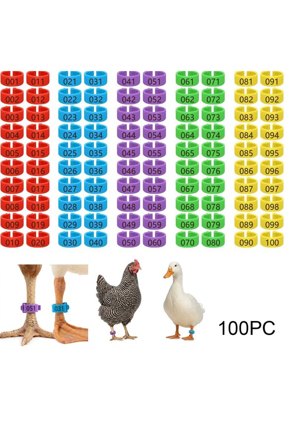 Chicken Leg Bands Goose Identification Rings Color Labels Poultry Leg