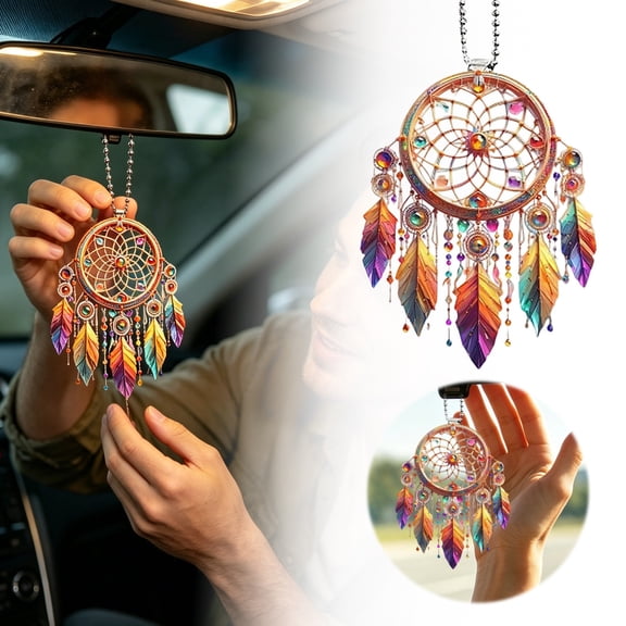 FGJHF Colorful Acrylic Boho Wall Hanging Ornament With Beads For Window Home