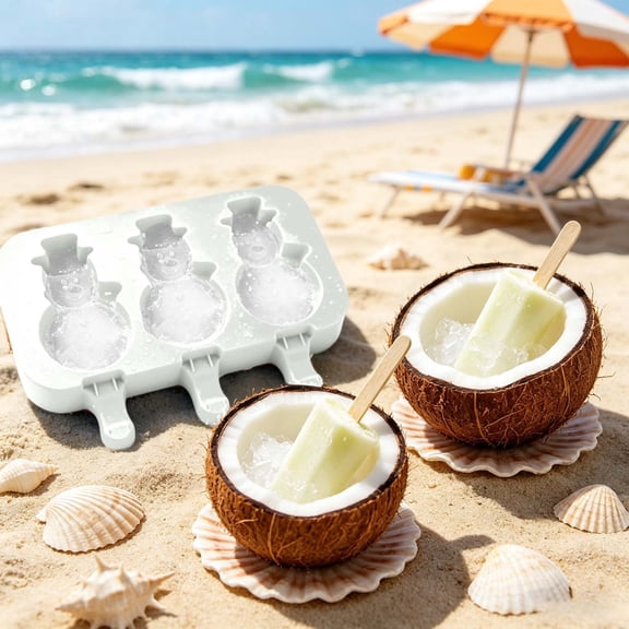 FGJHF Cute Silicone Ice Homemade Maker Easy Release Snowman Ice Maker
