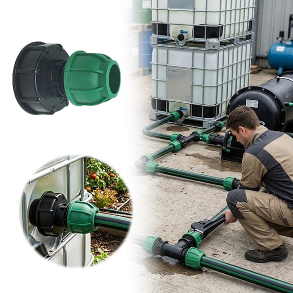 FGJHF Garden Tote Tank Fittings: Tee Elbow And Connector For Large Capacity Barrel Plumbing System Heavy Duty Garden Watering Fittings