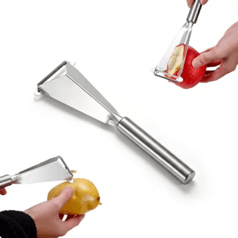 FGJHF Heavy Duty Ergonomic Grip Function Stainless Steel Fruit Triangle Push Cutter Kitchen For Slicing Coring Wedging Melon Pear Pineapple Watermelon