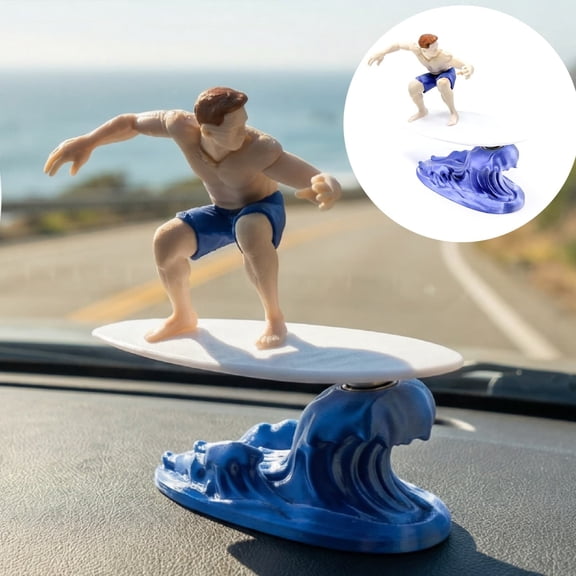 FGJHF Surfer Bobblehead Inertial Wobbler Muscle Man Figure
