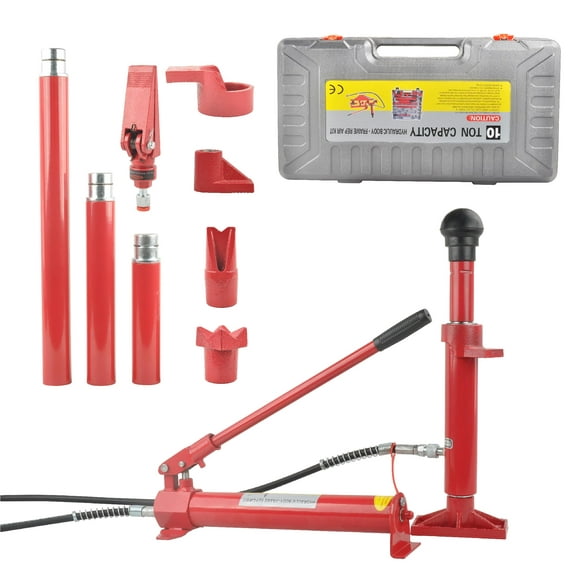 FGJQEFG 12 Ton Porta Power Kit Hydraulic Jack Auto Body Frame Repair Tool Set Air Pump Lift Ram