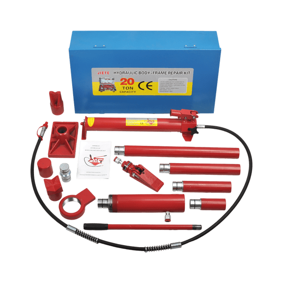 FGJQEFG 20 Ton Porta Power Kit Hydraulic Jack Auto Body Frame Repair Tool Set Air Pump Lift Ram