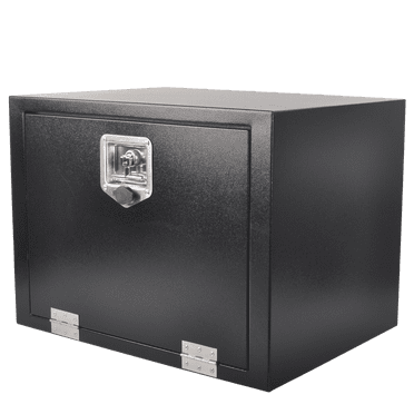 Black Steel Underbody Tool Box – 24x18x18 – For Trucks, Trailers, Job Sites