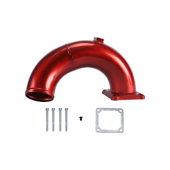 FGJQEFG 3" High Flow Air Intake Elbow Tube Pipe for 98.5-02 Dodge Ram 2500 Cummins Diesel 5.9L Red