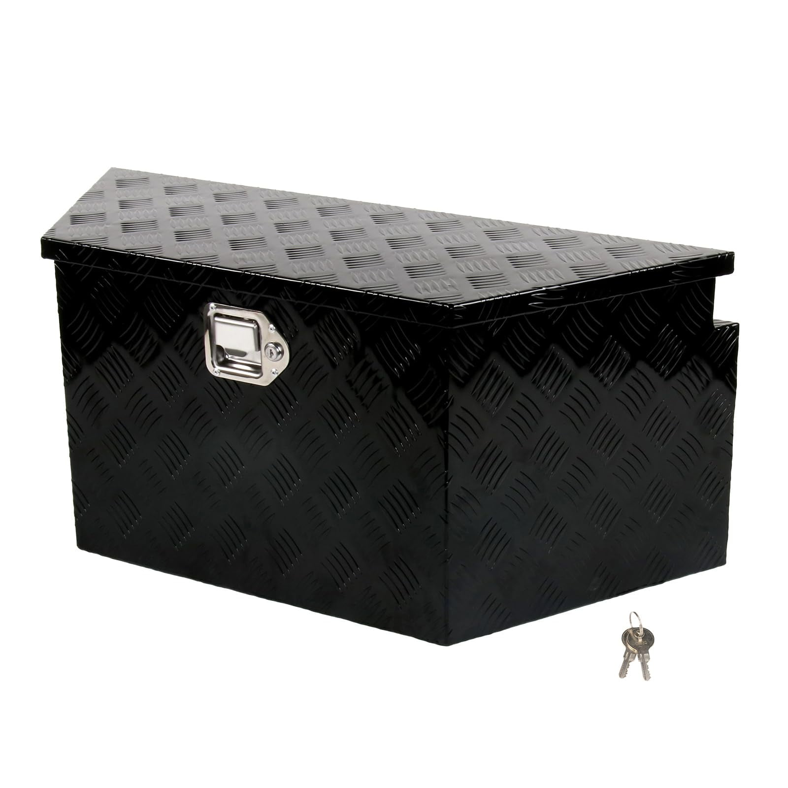 FGJQEFG 34 Inch Aluminum Trailer Tongue Tool Box RV Storage Organizer w ...