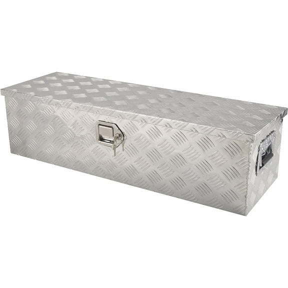 FGJQEFG 39 Inch Truck Tool Box Aluminum Trailer Toolbox Underbody Box w/Lock 39x13x10 Inch