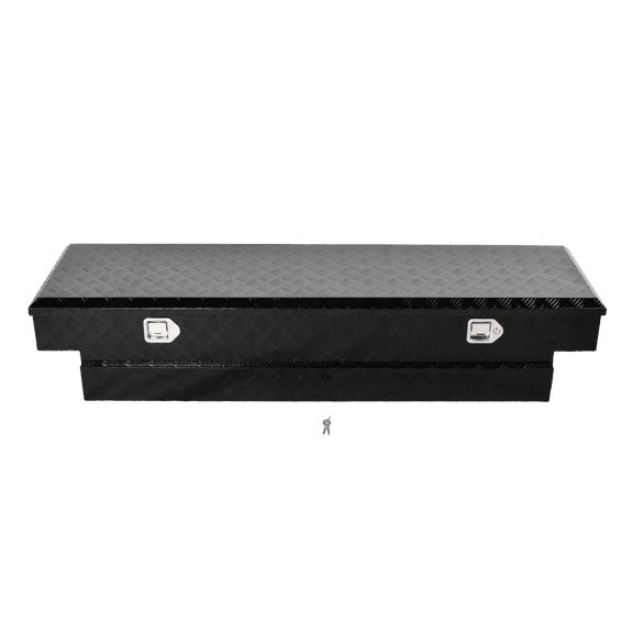 FGJQEFG Durable Tool Boxes and Organizers with Lock, Aluminum Black, 70"x20"x14"