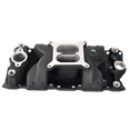 thumbnail image 1 of FGJQEFG Airgap Intake Manifold High Rise Dual Plane Compatible with SBC Chevy 350 400 Black, 1 of 4