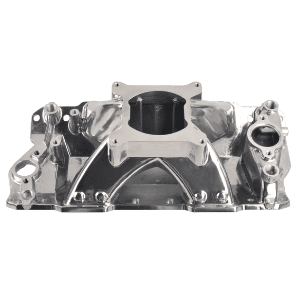 FGJQEFG Aluminum Intake Manifold 1957-1995 SBC Small Block Chevy 350 400 Polished Silver