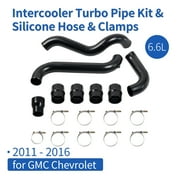 FGJQEFG Intercooler Pipe Boot Kit & Clamps for 2011-2016 GMC Chevrolet 6.6L Stainless Steel