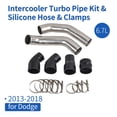 thumbnail image 1 of FGJQEFG Stainless Steel Intercooler Turbo Pipe Kit & Silicone Hose & Clamps for 2013-2018 Dodge Ram 6.7L Silver, 1 of 5