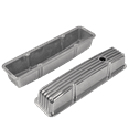 thumbnail image 1 of FGJQEFG Tall Finned Polished Aluminum Valve Covers for Small Block Chevy 58-86 327 350 400 Silver, 1 of 6