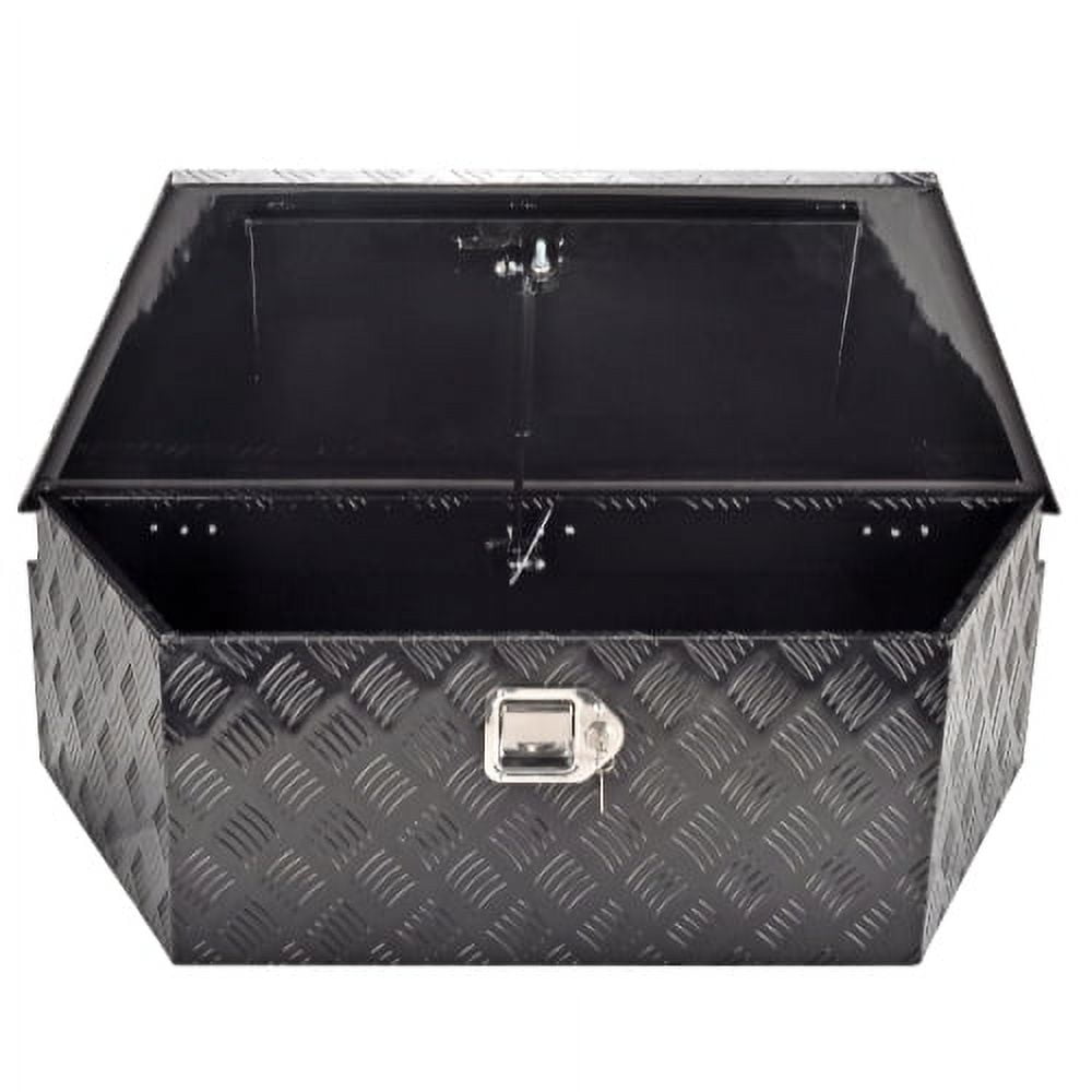 FGJQEFG 39 Inch Black Aluminum Truck Tool Box, Trailer Pickup Underbody ...