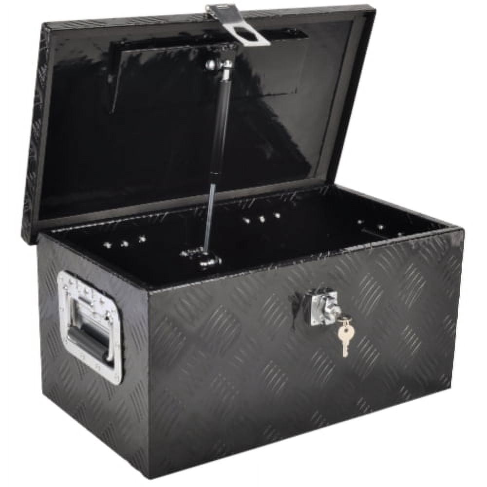 FGJQEFG 20 Inch Black Aluminum Truck Tool Box with Side Handle, Lock ...