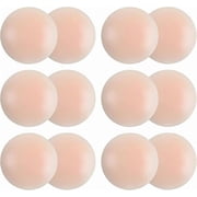 FGLHS 6 Pairs Nipple Covers, Invisible Nipple Covers for Women, Silicone Petals/Pasties Nipple Covers Reusable Washable