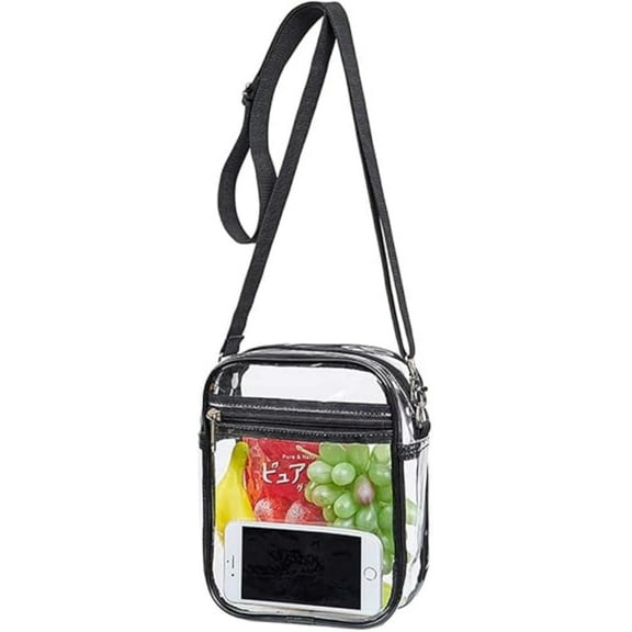 FGLHS Clear Crossbody Bag, Stadium Approved Clear Purse Bag for Concerts Sports Events, L