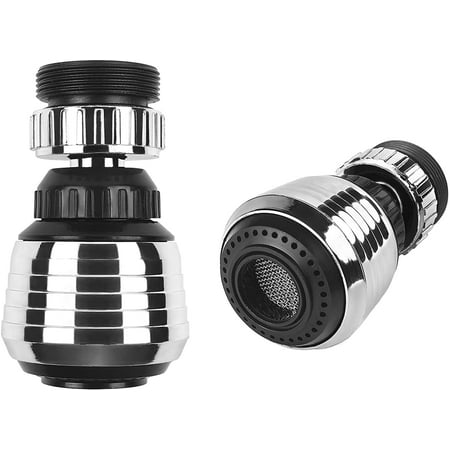 FGLHS Kitchen Sink Faucet Aerators, 2 Pack 360 ° Swivel Faucet Aerator, ABS Plastic Sprayer Head with 2 Modes, Faucet Sprayer Attachment for Kitchen and Bathroom