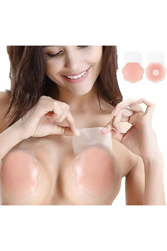 Nippleless Covers, Silicone Breast Lift Reusable Breast Pasties Petals, 1Pairs