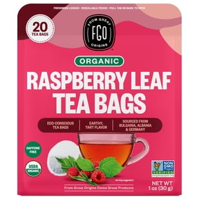 FGO Raspberry Tea, Organic, Eco-Conscious Tea Bags (20 Count)