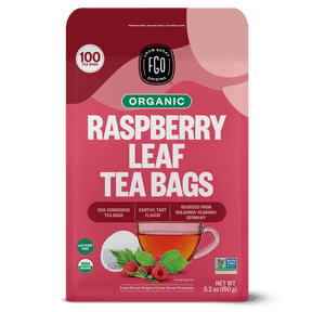 FGO Raspberry Leaf Tea, Organic, Eco-Conscious Tea Bags (100 Count)