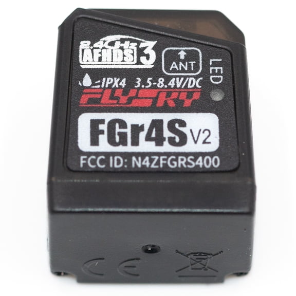 FGR4S Bidirectional Receiver Receiver Flysky FGR4S V2 Receiver 2pcs AFHDS 3 Built-in Single-Antenna Bidirectional PWM /PPM / IBUS Output Receiver for Flysky NB4 PL18 Remote Control Transmitter