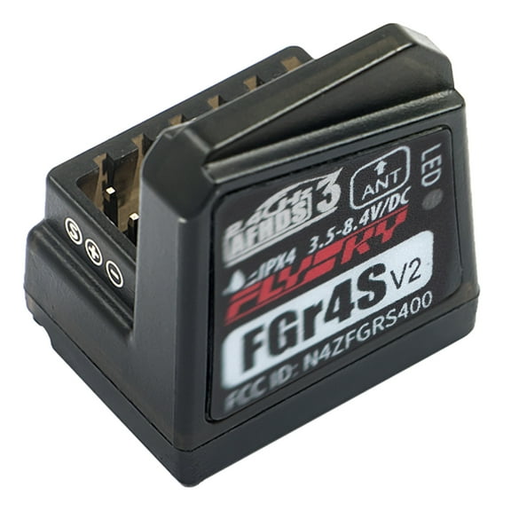 FGR4S V2 Receiver with AFHDS 3, Single-Antenna Bidirectional, PWM/PPM/IBUS Output for NB4 PL18 RC, Built-In
