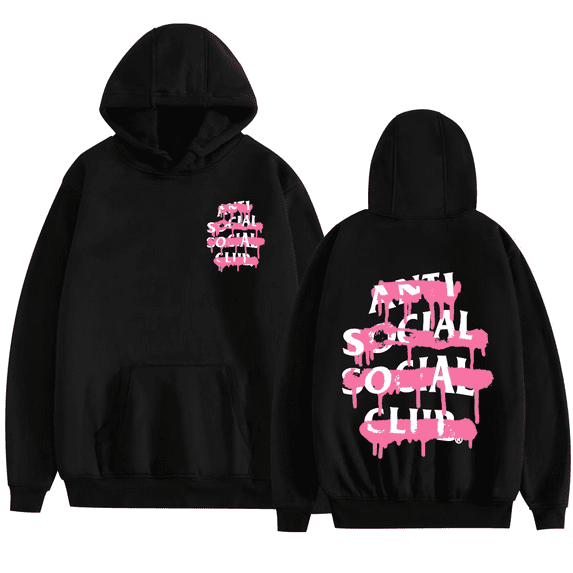 FGRSGHACVN Anti Social Social Club hooded sweatshirt ASSC American trend high street pullover sweatshirt letter clothing unisex