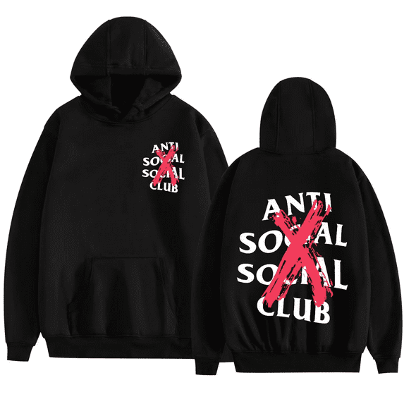FGRSGHACVN Anti Social Social Club hooded sweatshirt ASSC American trend high street pullover sweatshirt letter clothing unisex