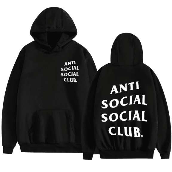 FGRSGHACVN Anti Social Social Club hooded sweatshirt ASSC American trend high street pullover sweatshirt letter clothing unisex