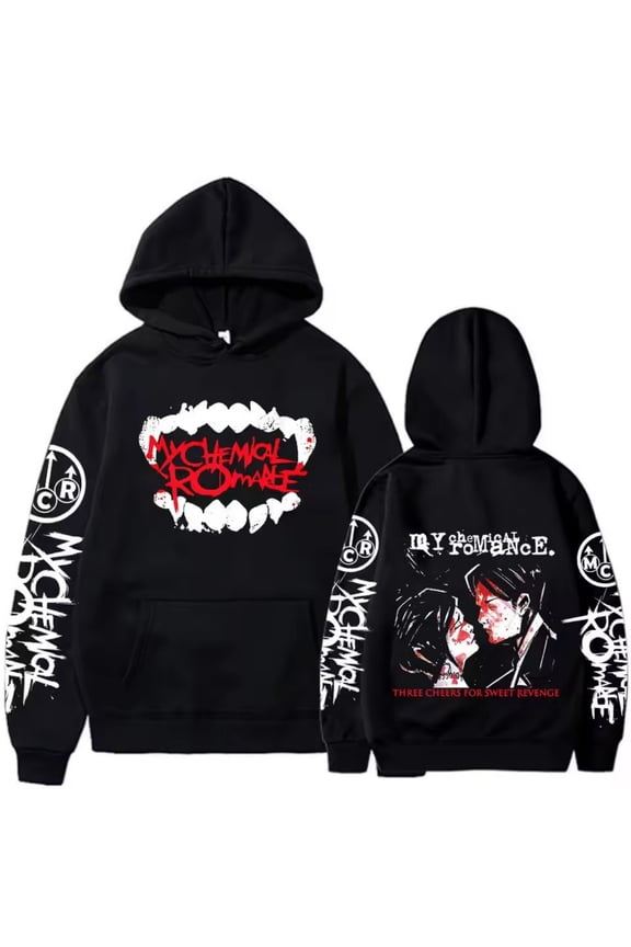 HOT 2025 NEW My Chemical Romance Hoodies Unisex Black Hip Hop Casual Sweatshirts Hooded Pullover